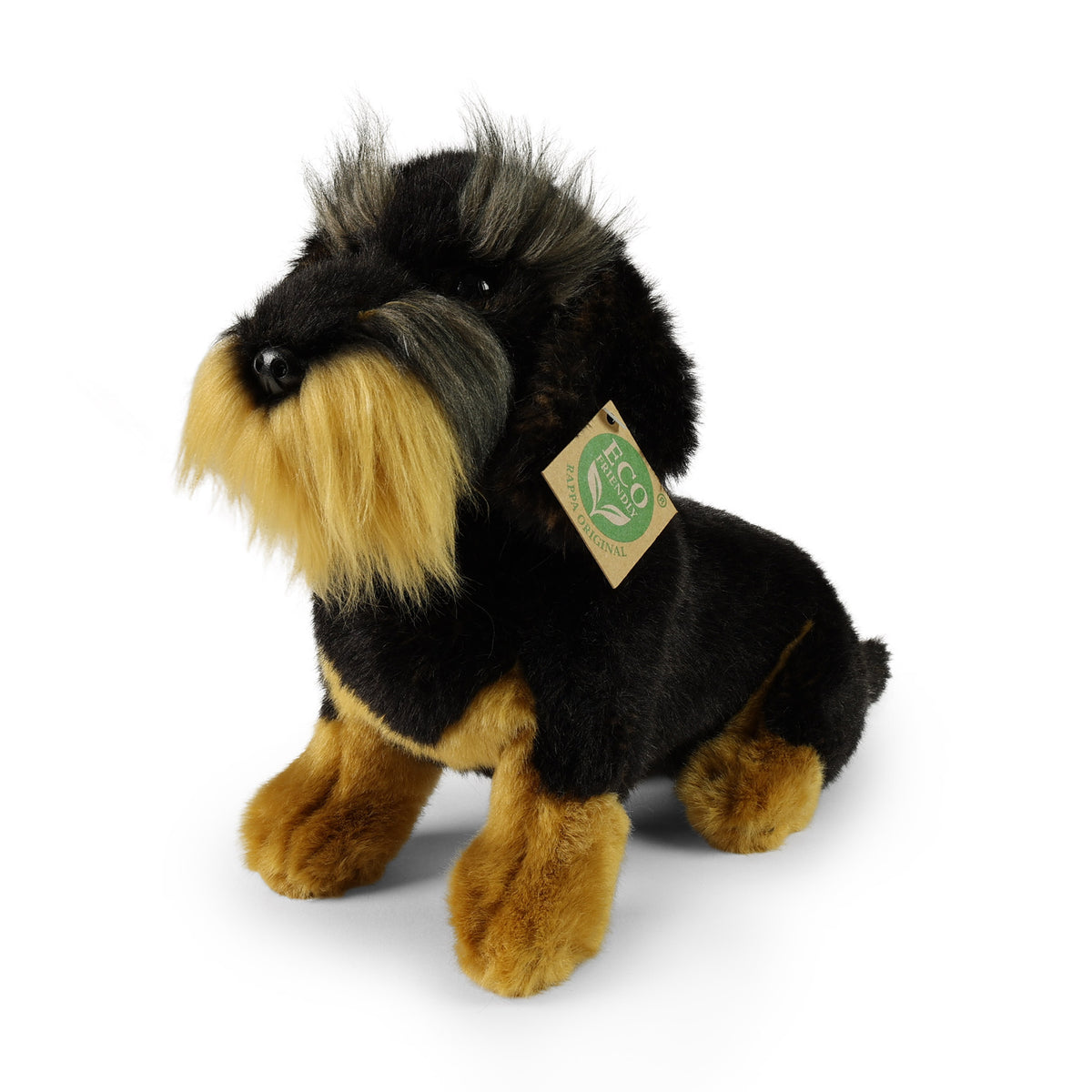 Plush Wirehaired Dachshund sitting 30 cm