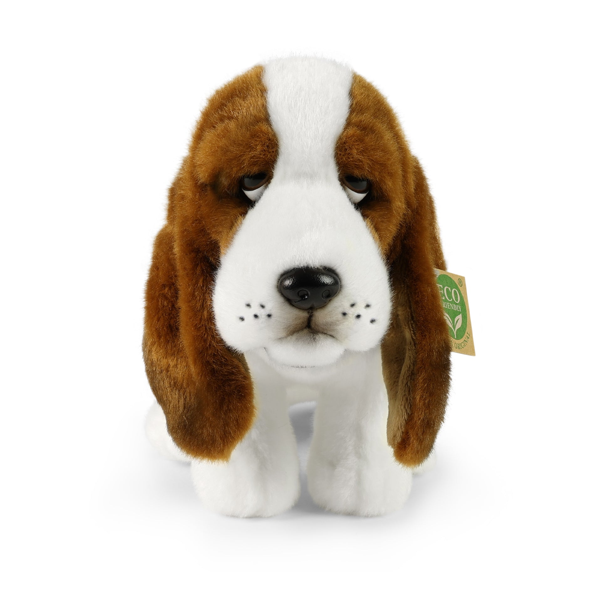 Eco-friendly plush basset dog 32 cm