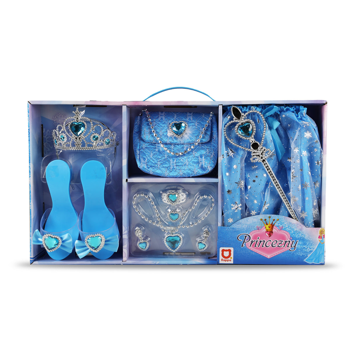 Blue princess dress-up set 8 pcs