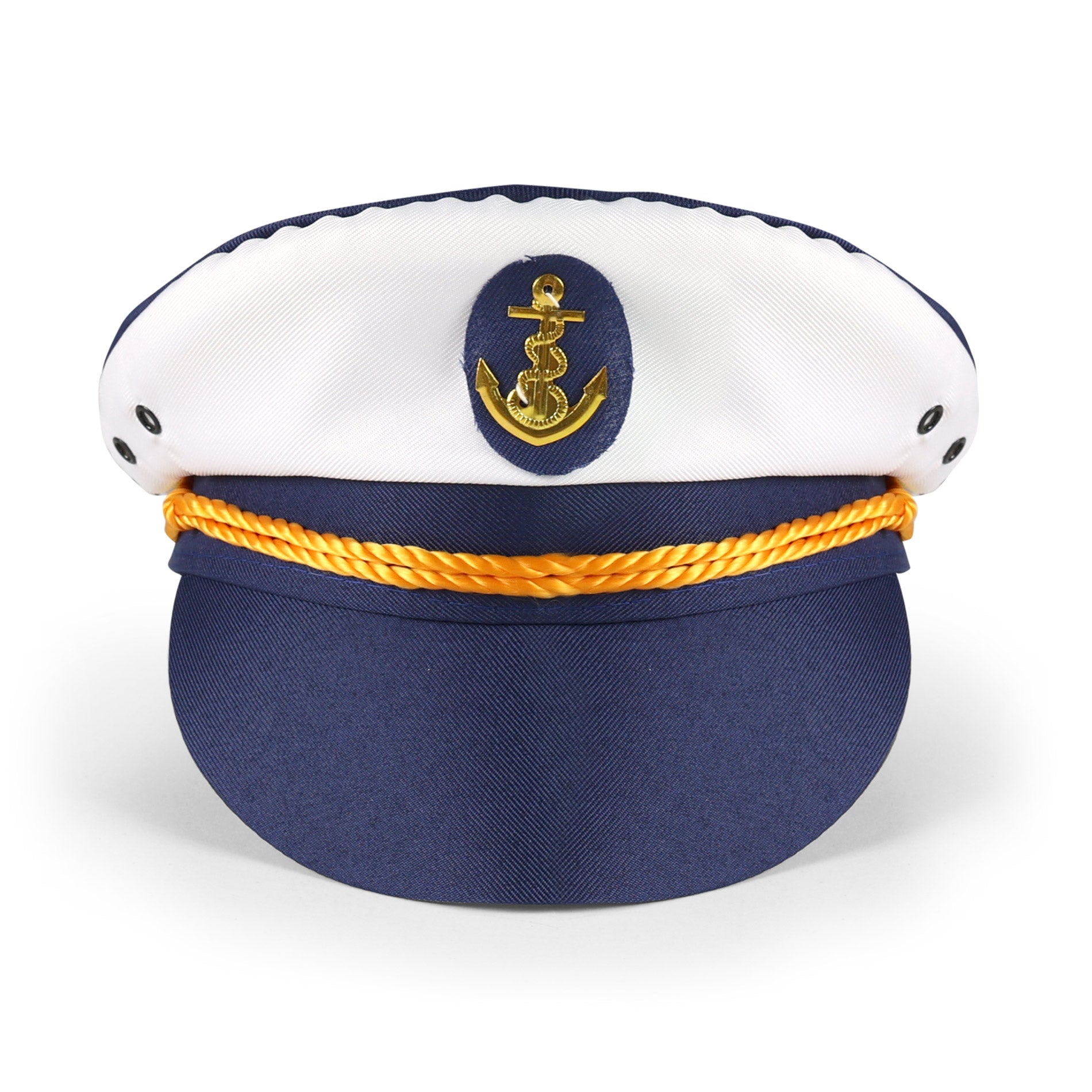 Adult sailor captain hat with gold badge
