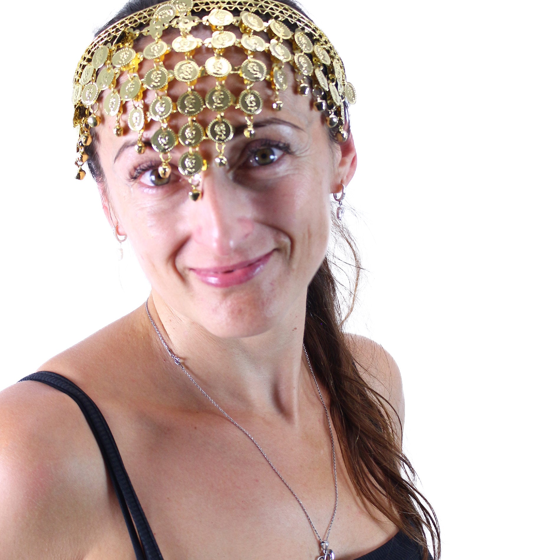 Oriental headband with gold coins