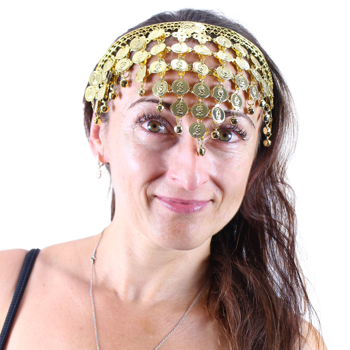 Oriental headband with gold coins