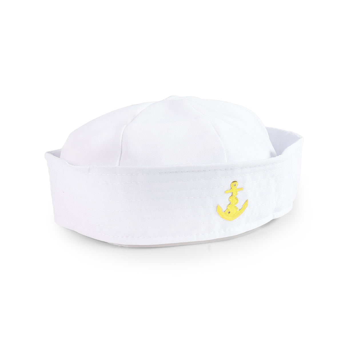 White sailor cap with anchor for adults