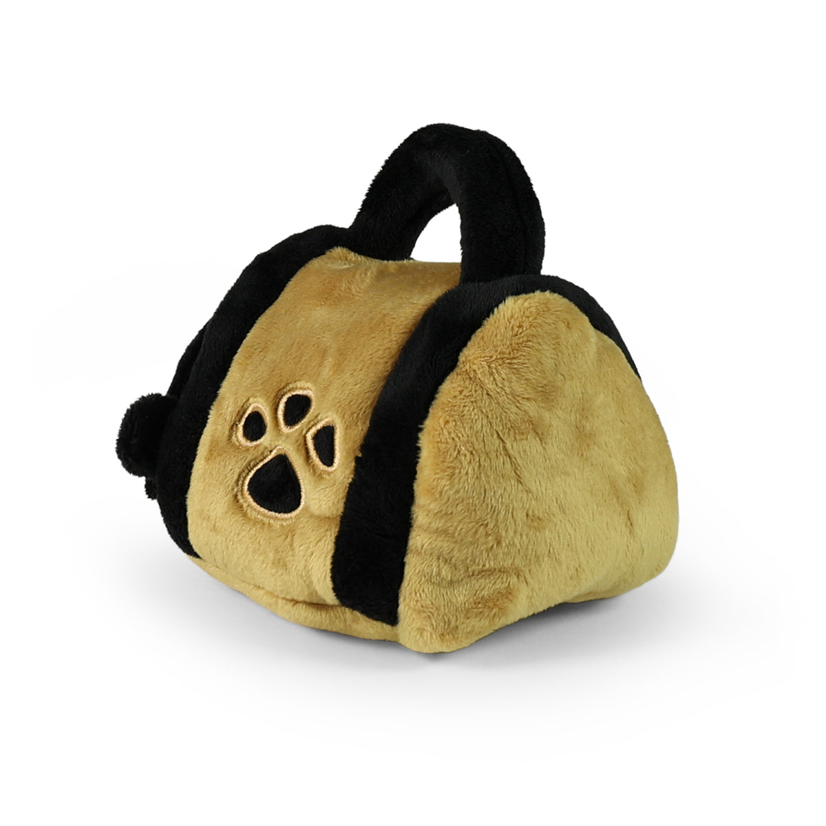 Plush Bernese mountain dog in carrier 15 cm