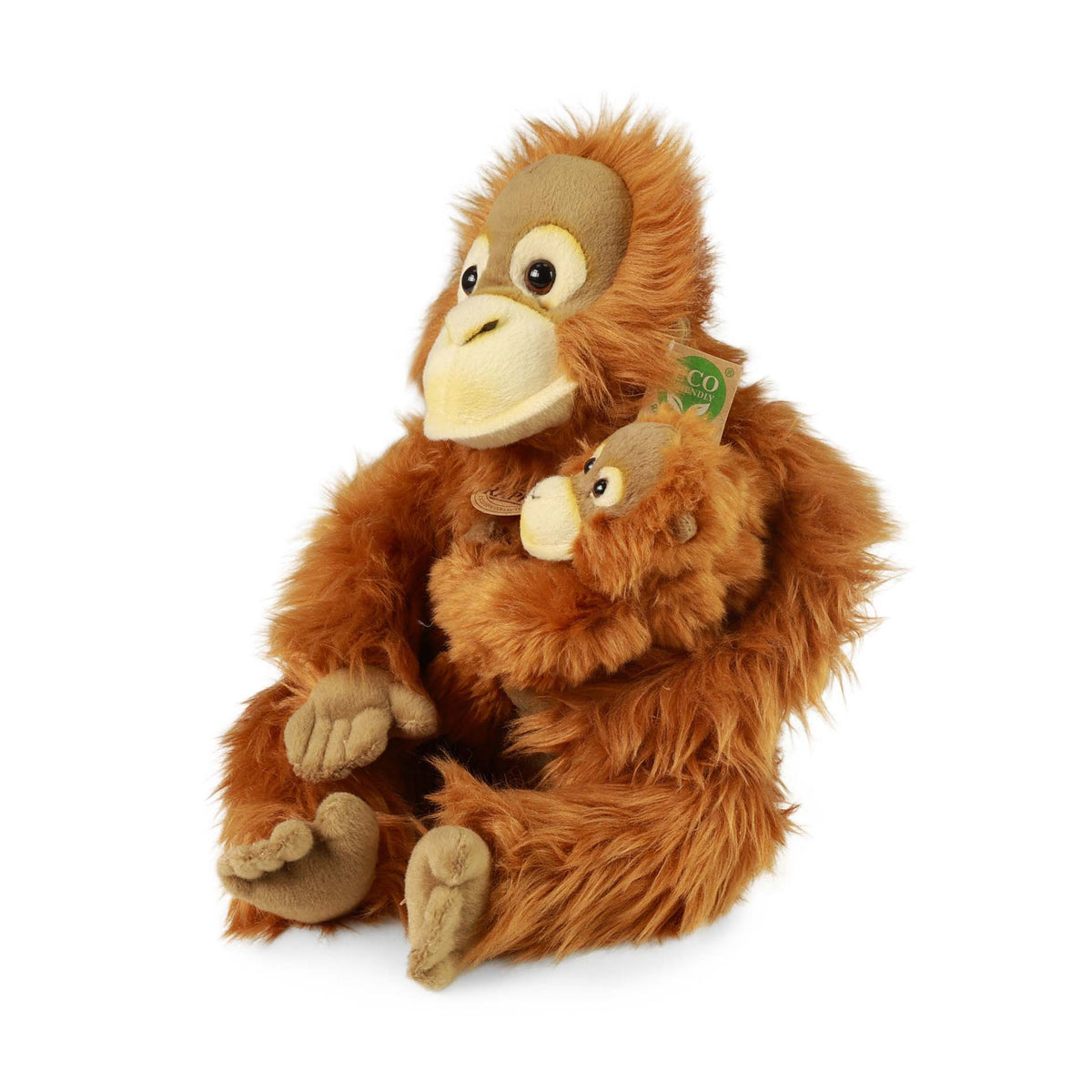Plush orangutan with baby 28 cm