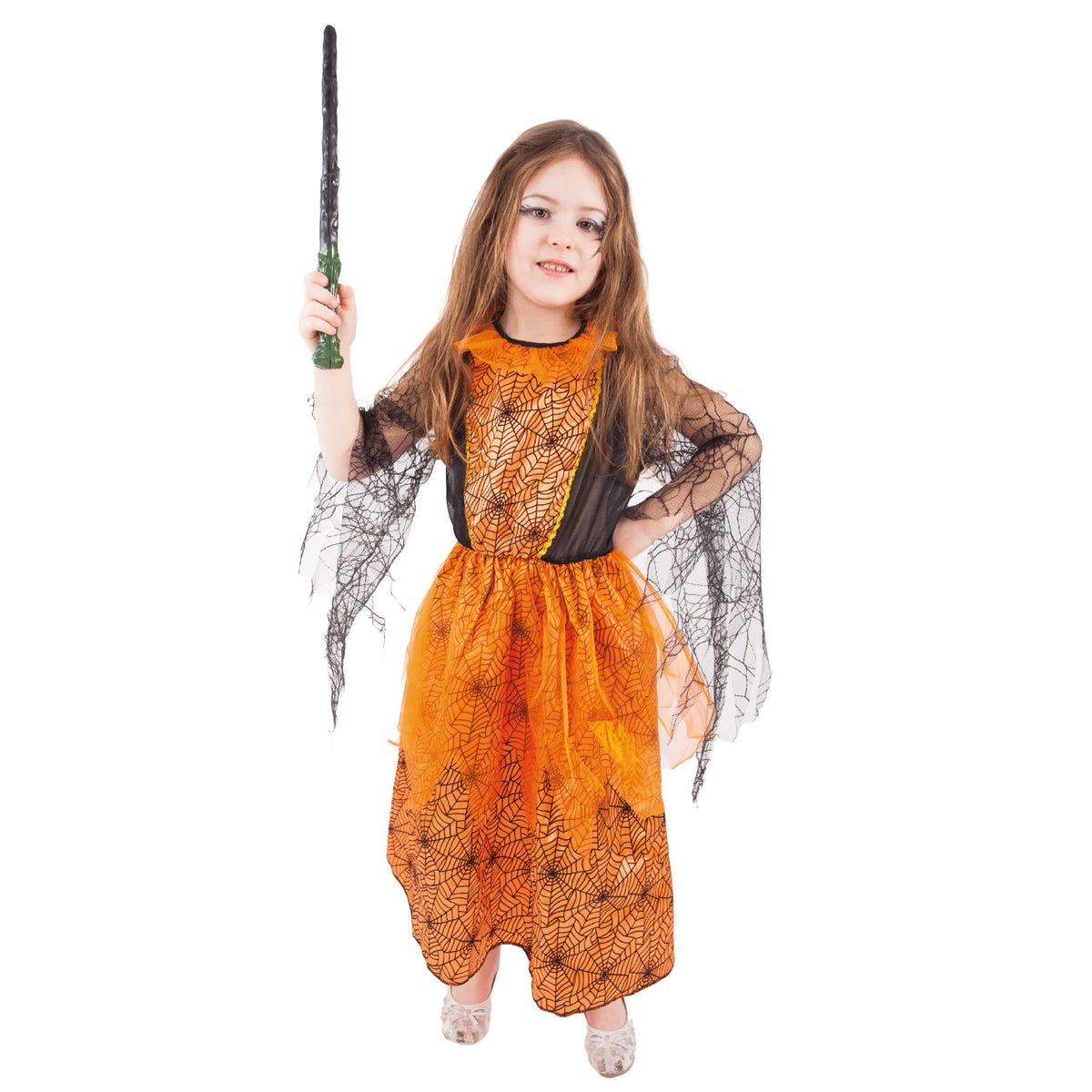 Children's witch costume Cobweb M