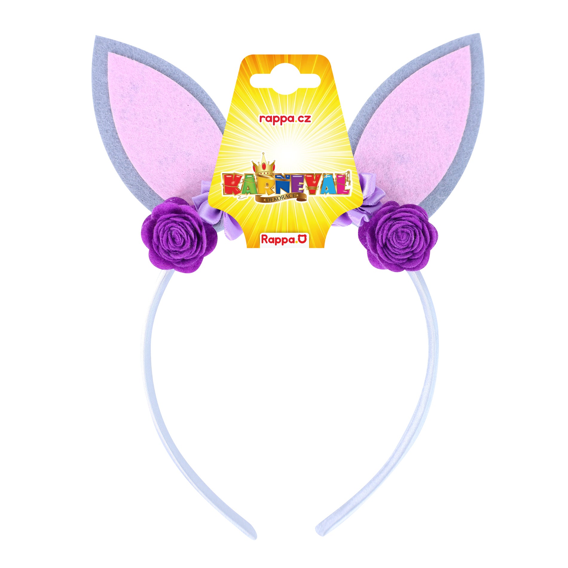 Purple children's bunny ears headband
