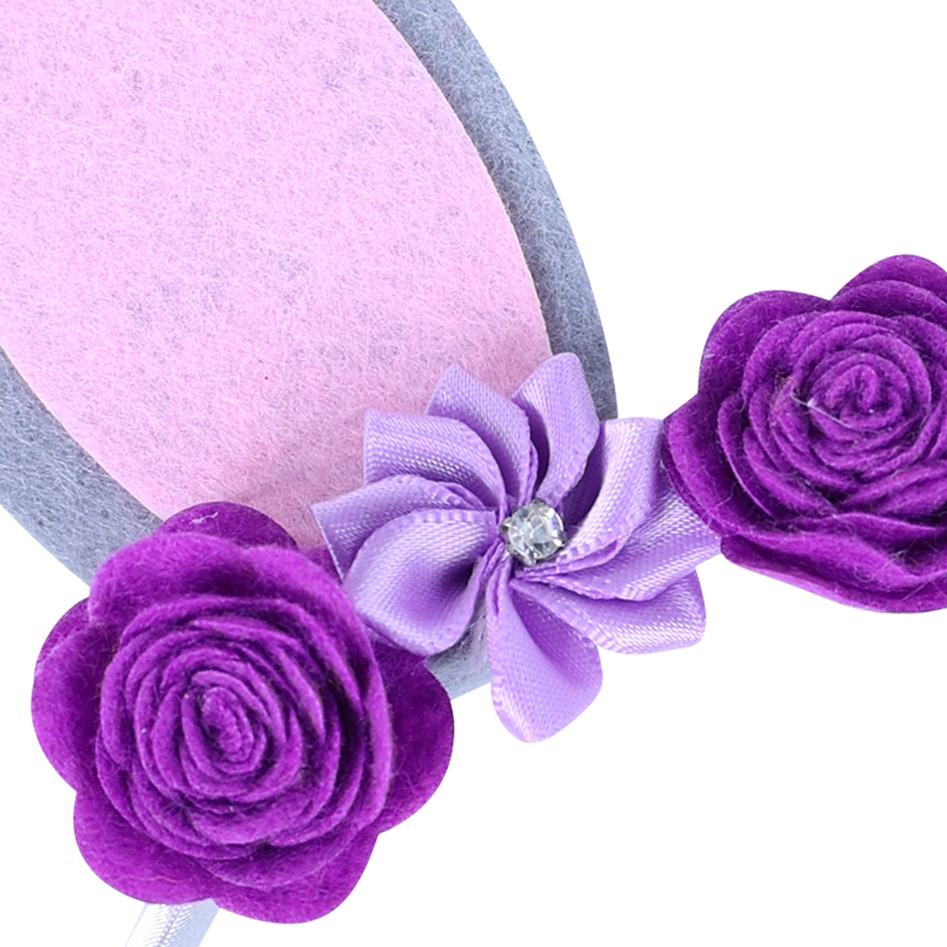 Purple children's bunny ears headband