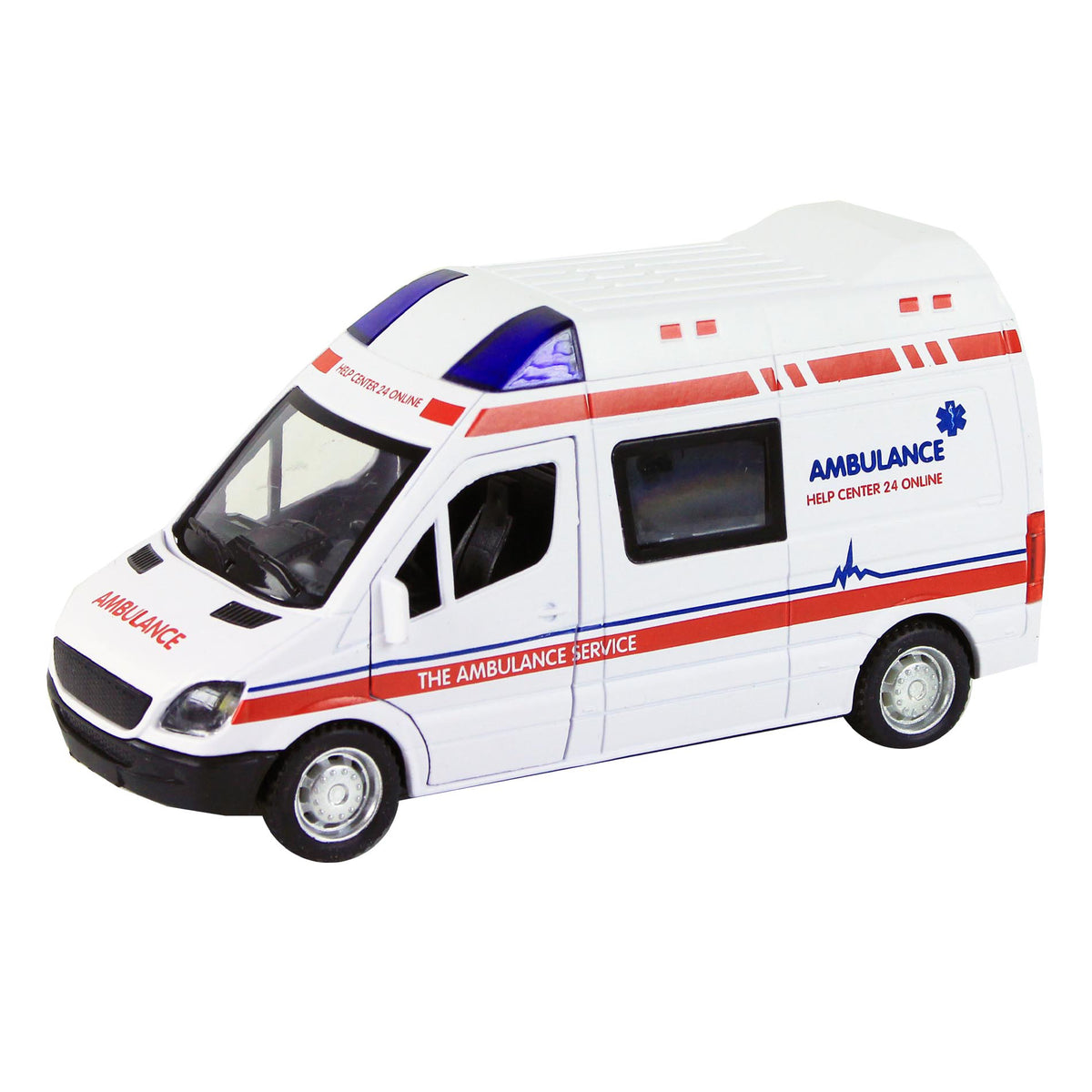 Metal ambulance toy car with sound and lights