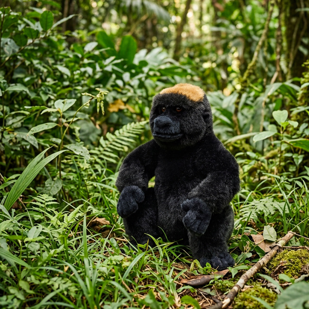 Seated gorilla plush toy 23 cm
