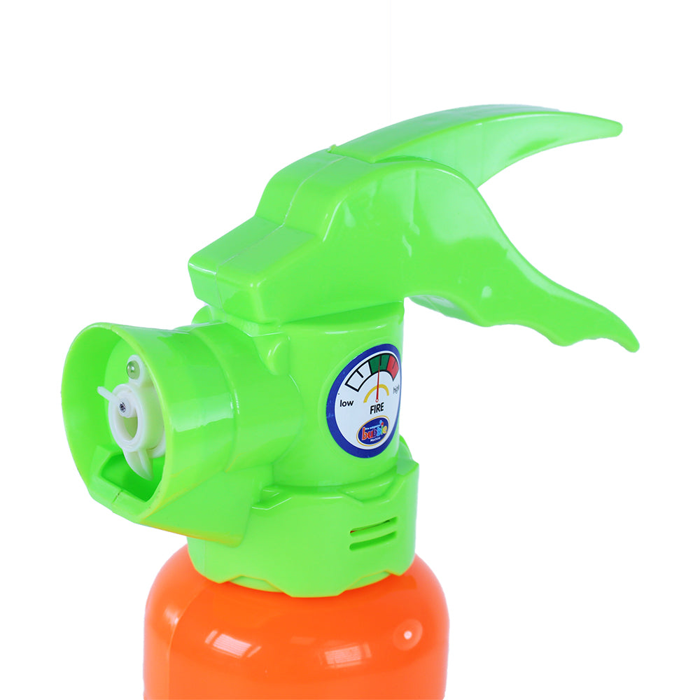 Fire extinguisher bubble maker with sound