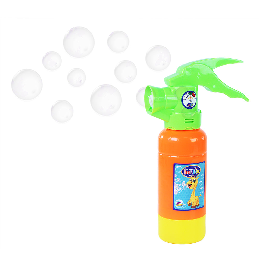 Fire extinguisher bubble maker with sound