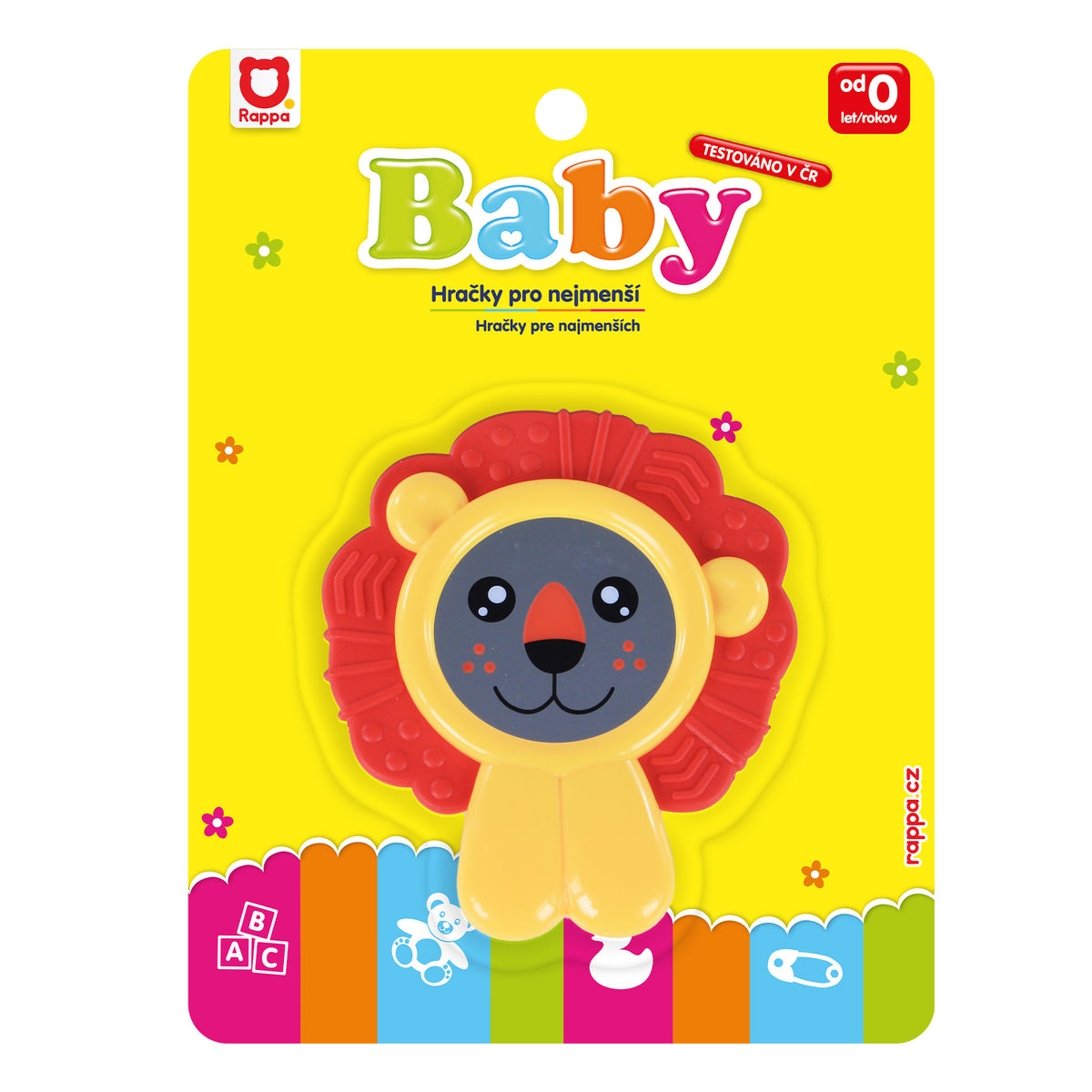 Baby rattle and teether lion