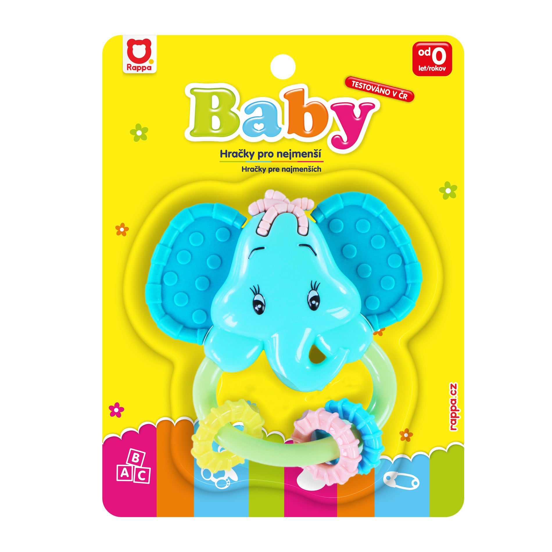 Rattle and teether elephant
