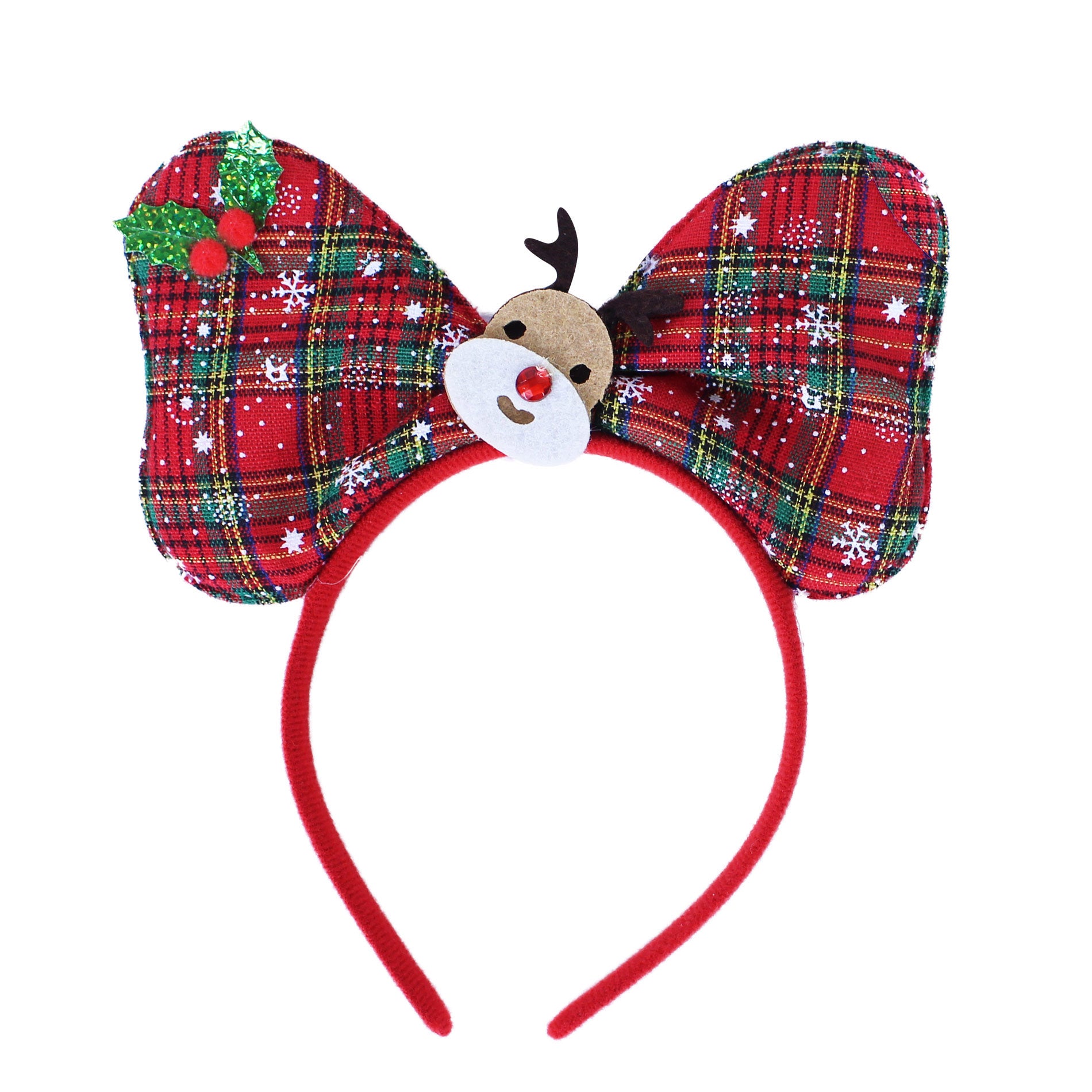 Christmas Reindeer Headband with Bow