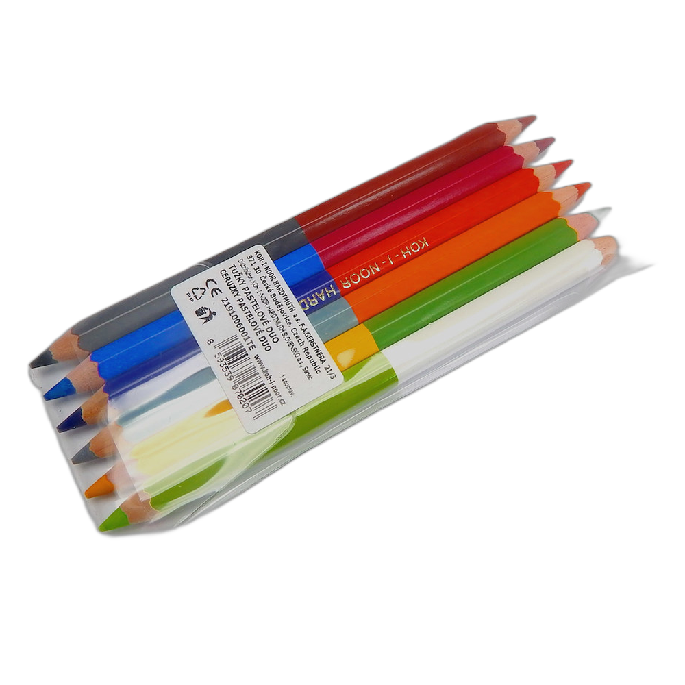 Koh-i-Noor 2191 Double Ended Coloured Pencils 6 pcs 12 Colours