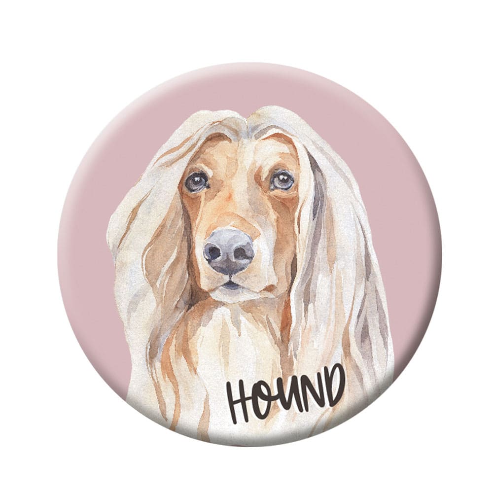 Dog Breed Button Badge with Pin - Hound