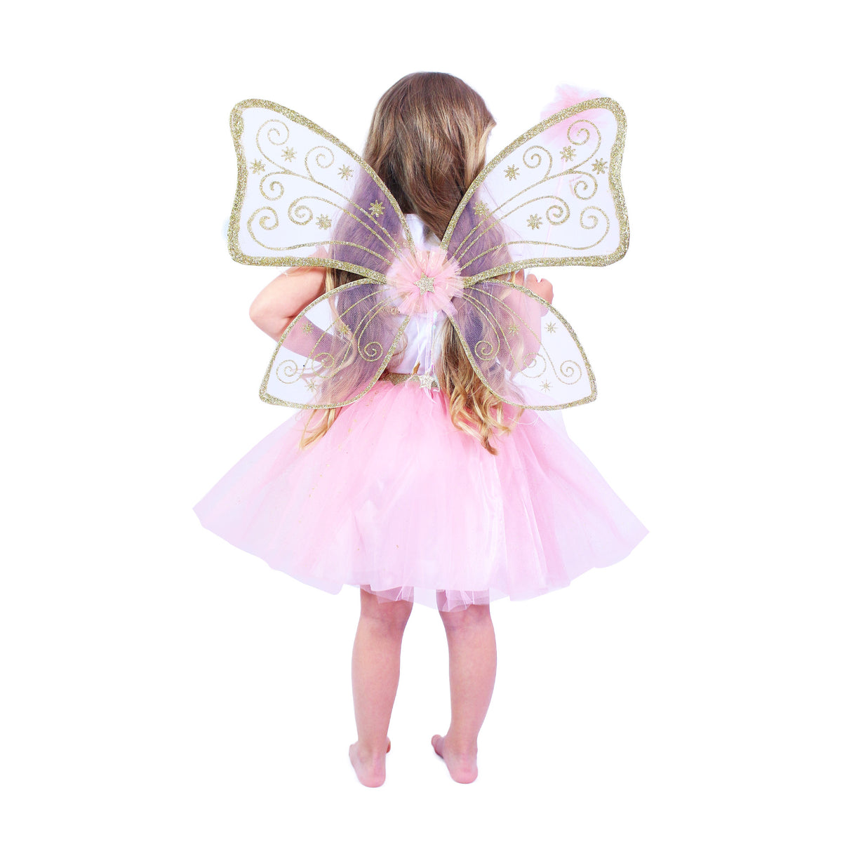 Children's tutu costume with wings and wand