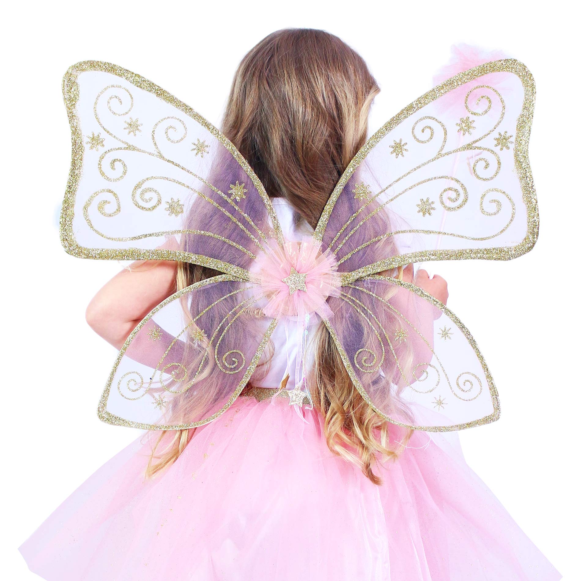 Children's tutu costume with wings and wand