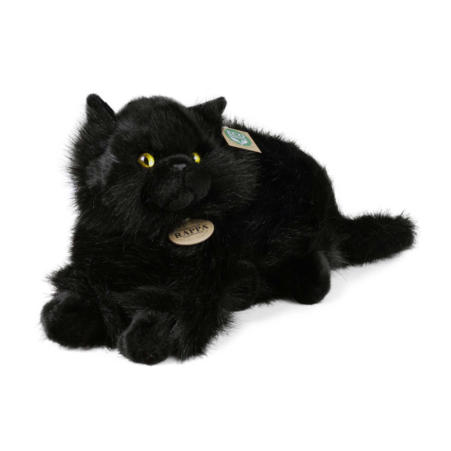 Black plush cat 30 cm