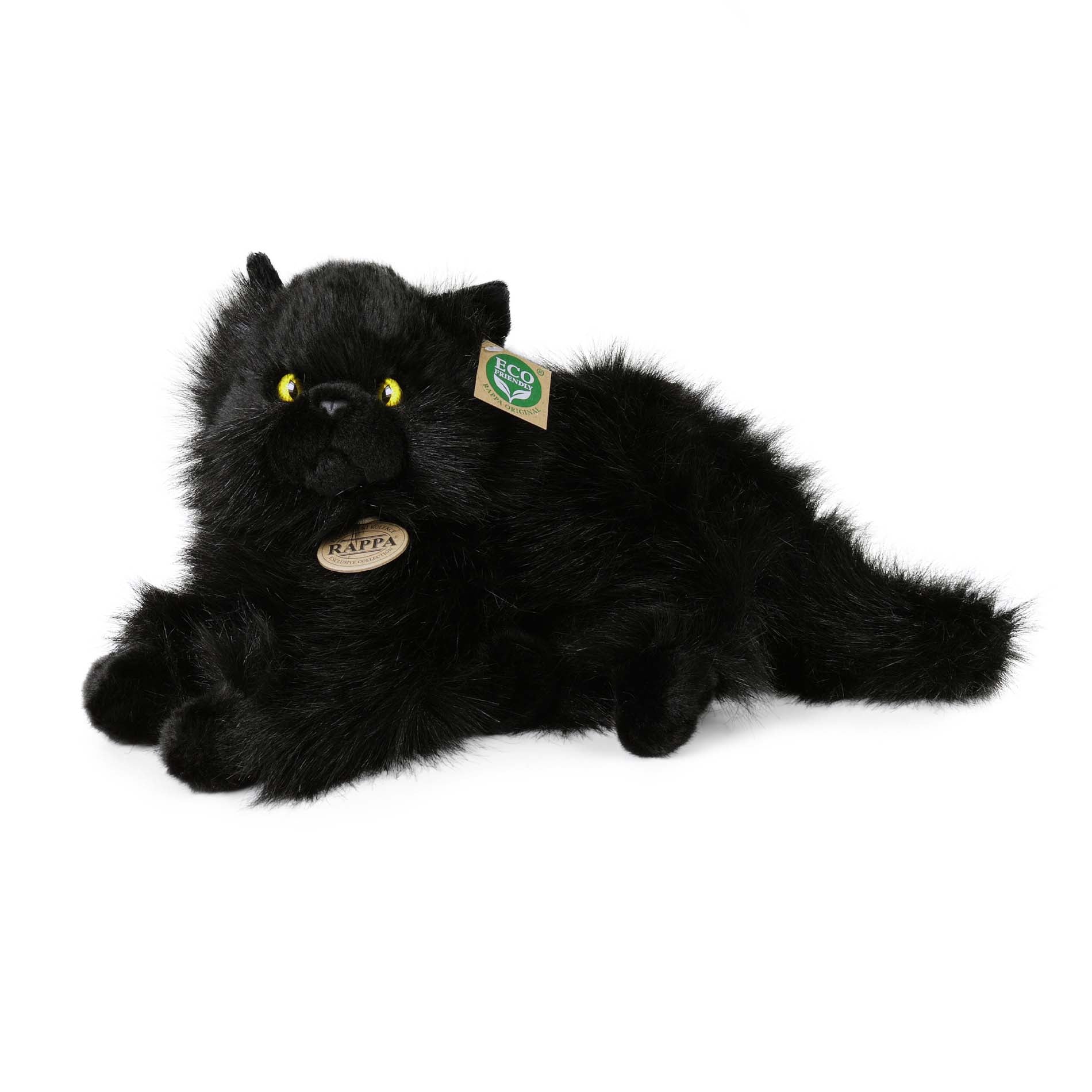 Black plush cat 30 cm