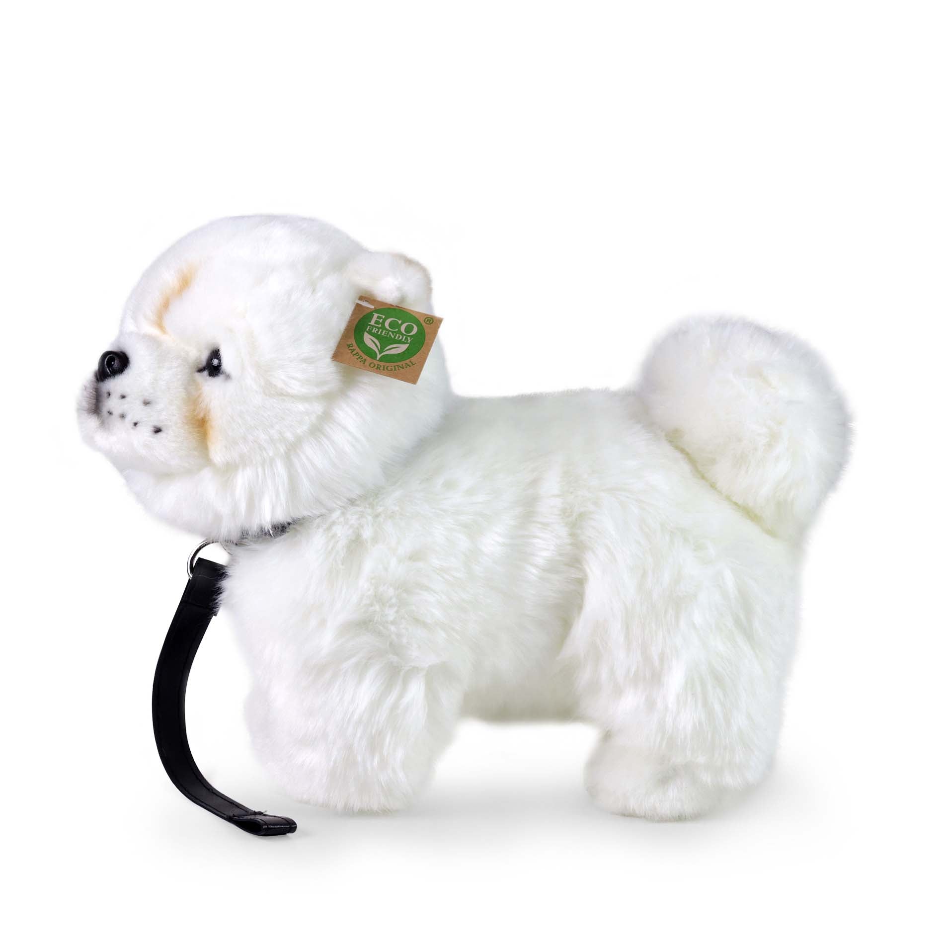 Plush Chow Chow Dog with Leash 30 cm