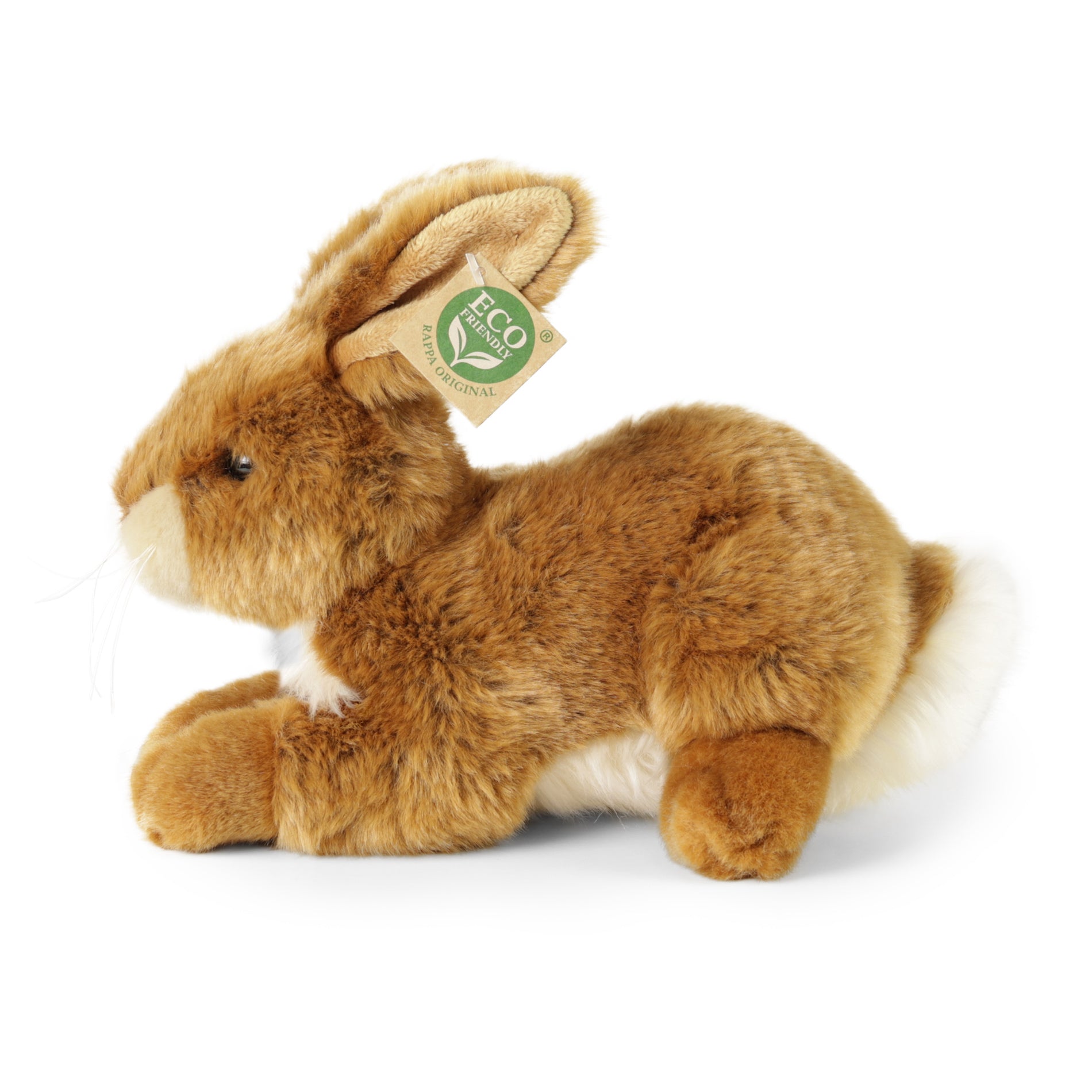 Plush brown-and-white rabbit 23 cm