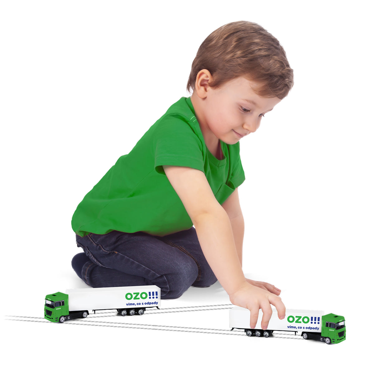 Metal OZO truck with PVC trailer 20 cm