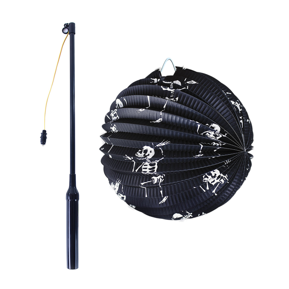 Halloween skeleton lantern 25 cm with 50 cm glow stick