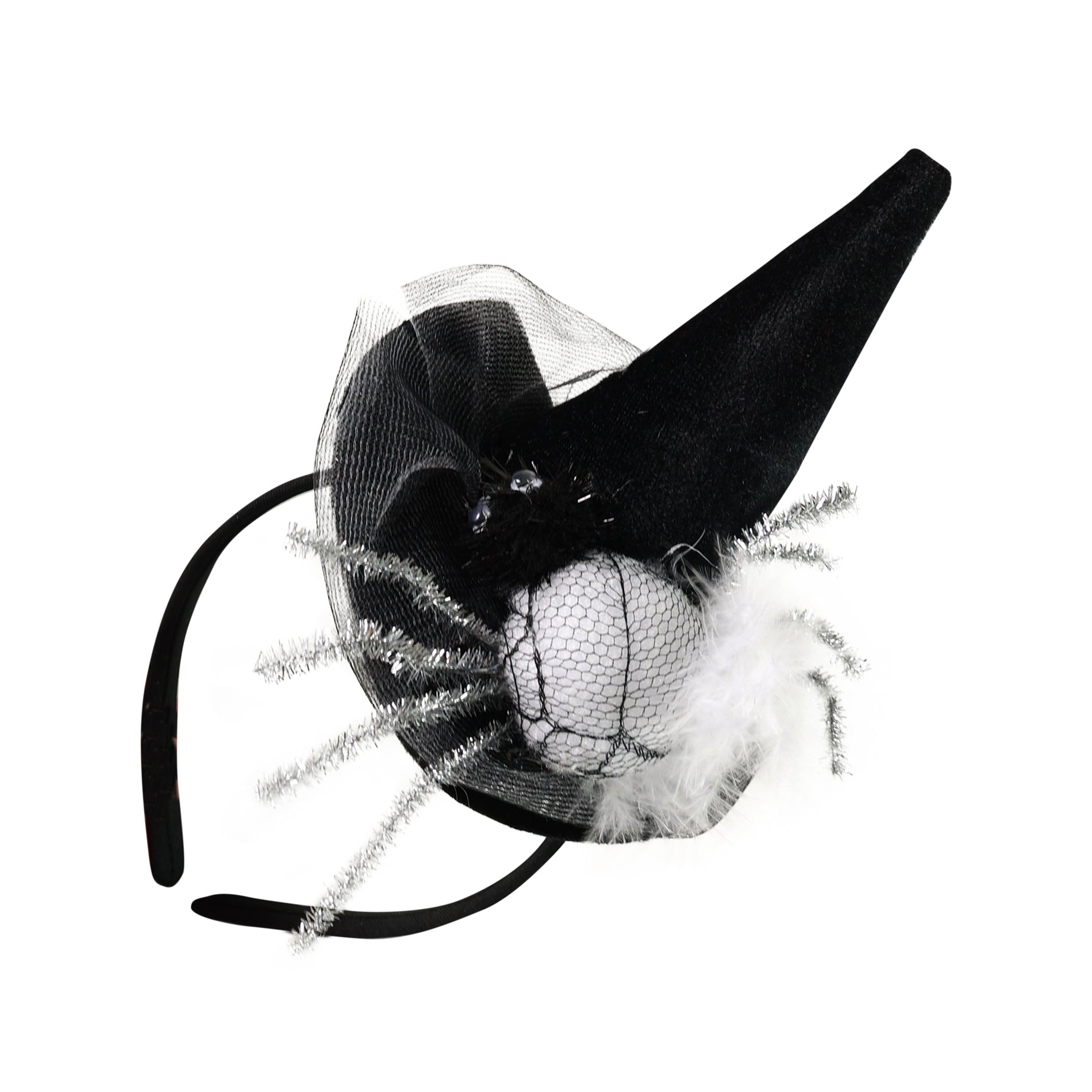 Headband with Mini Hat and Spider