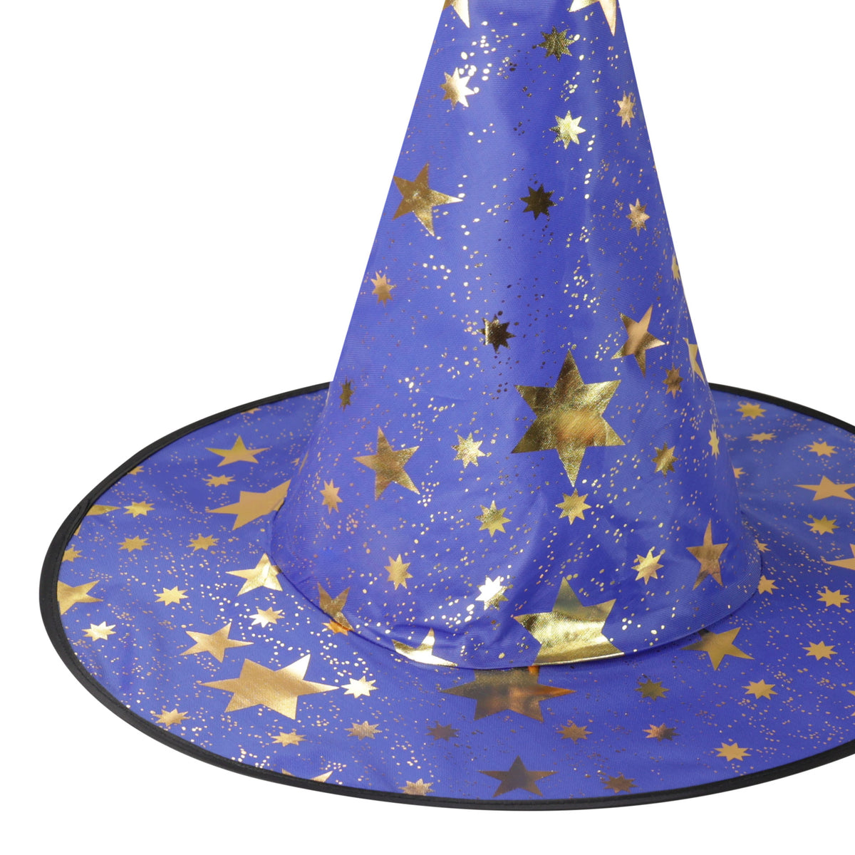 Children's blue witch hat with gold stars