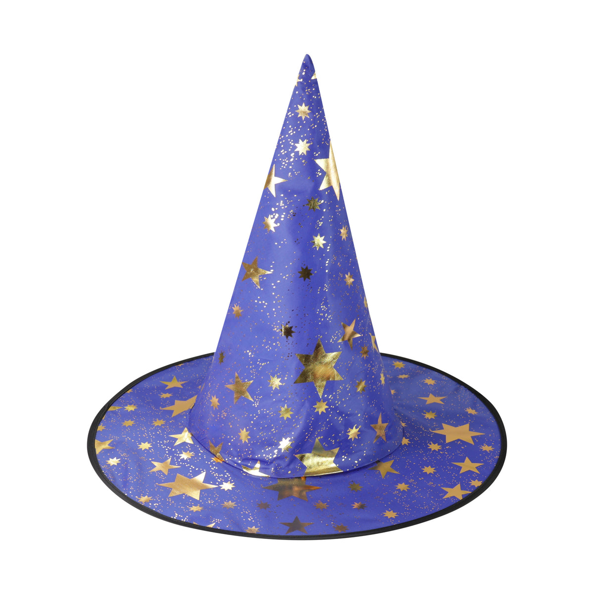 Children's blue witch hat with gold stars