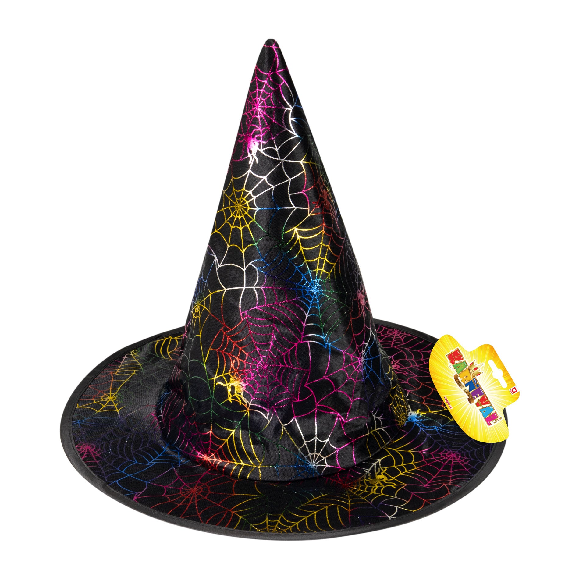 Children's witch hat with spider web