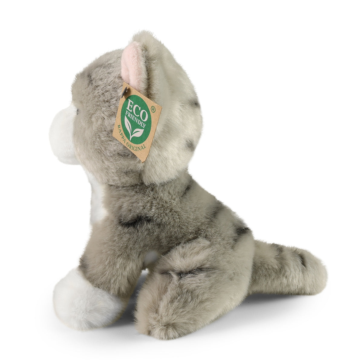 Eco-friendly plush grey cat 18 cm