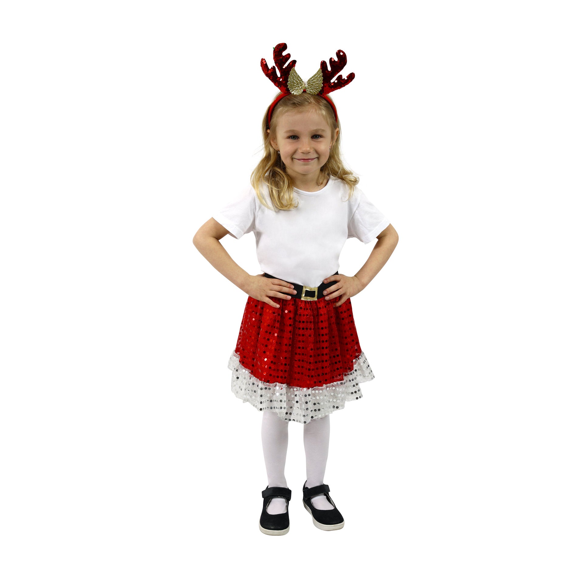 Children's Christmas reindeer TUTU skirt with headband 30 cm