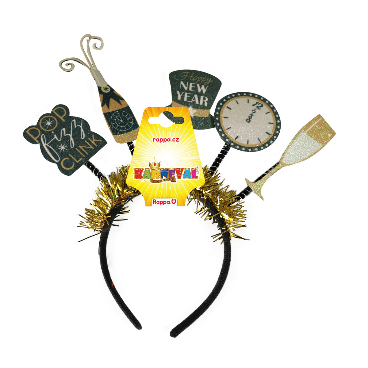 Black-and-gold Happy New Year headband