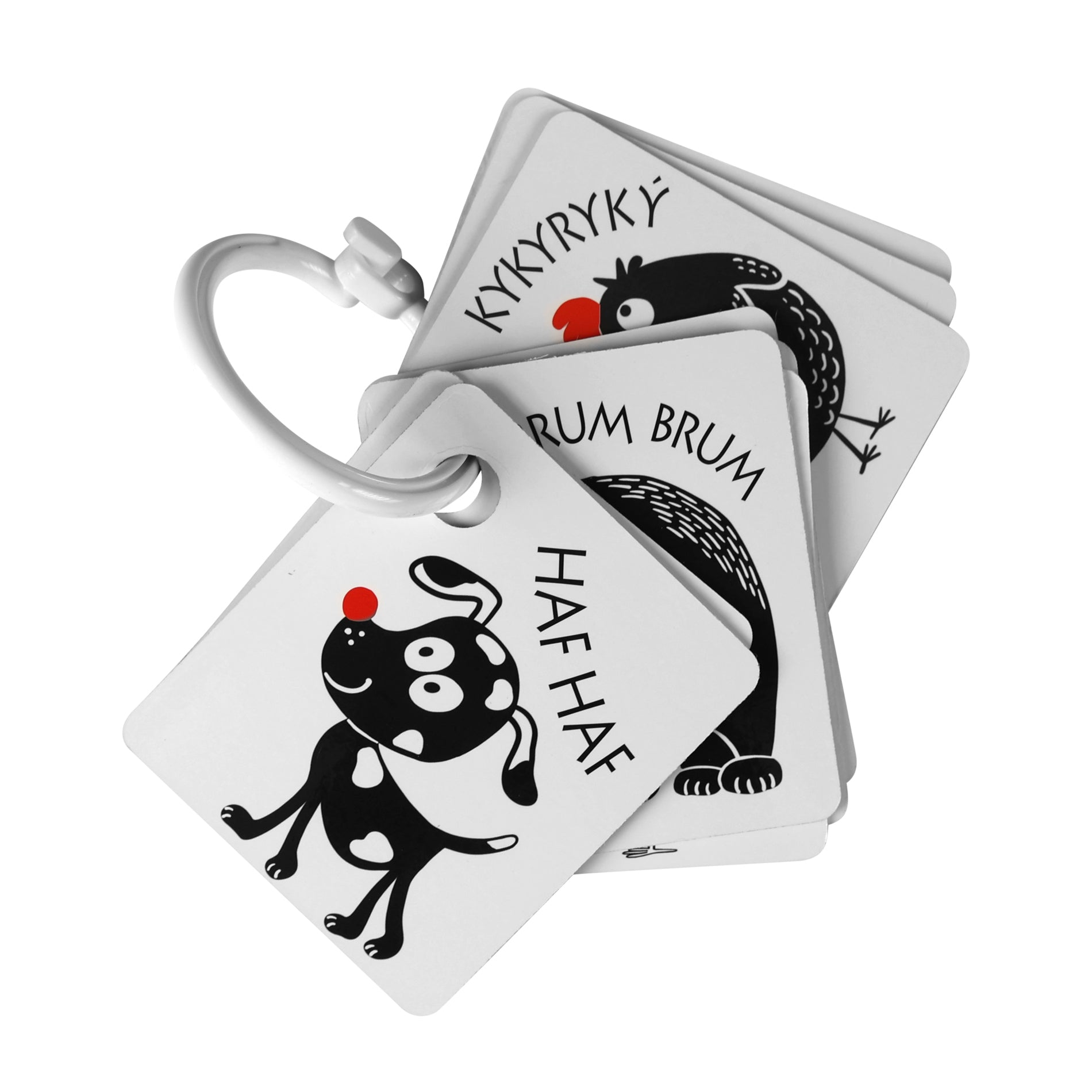 Contrast Cards with Colour Elements, 9 pcs