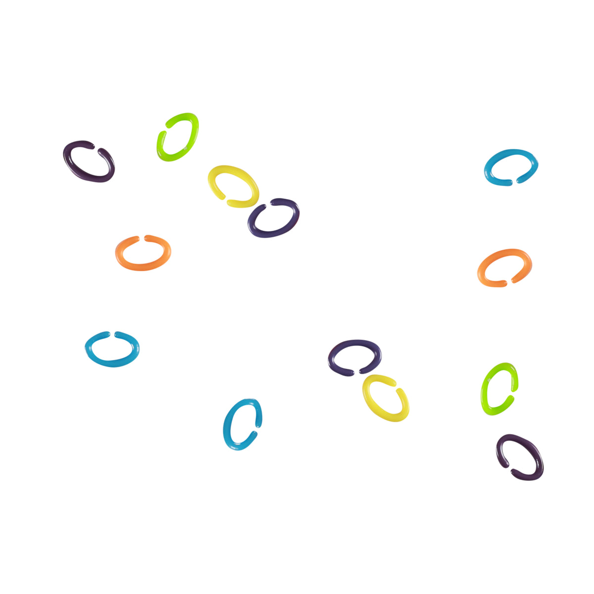 Retro colourful chain links 150 pcs / Céčka