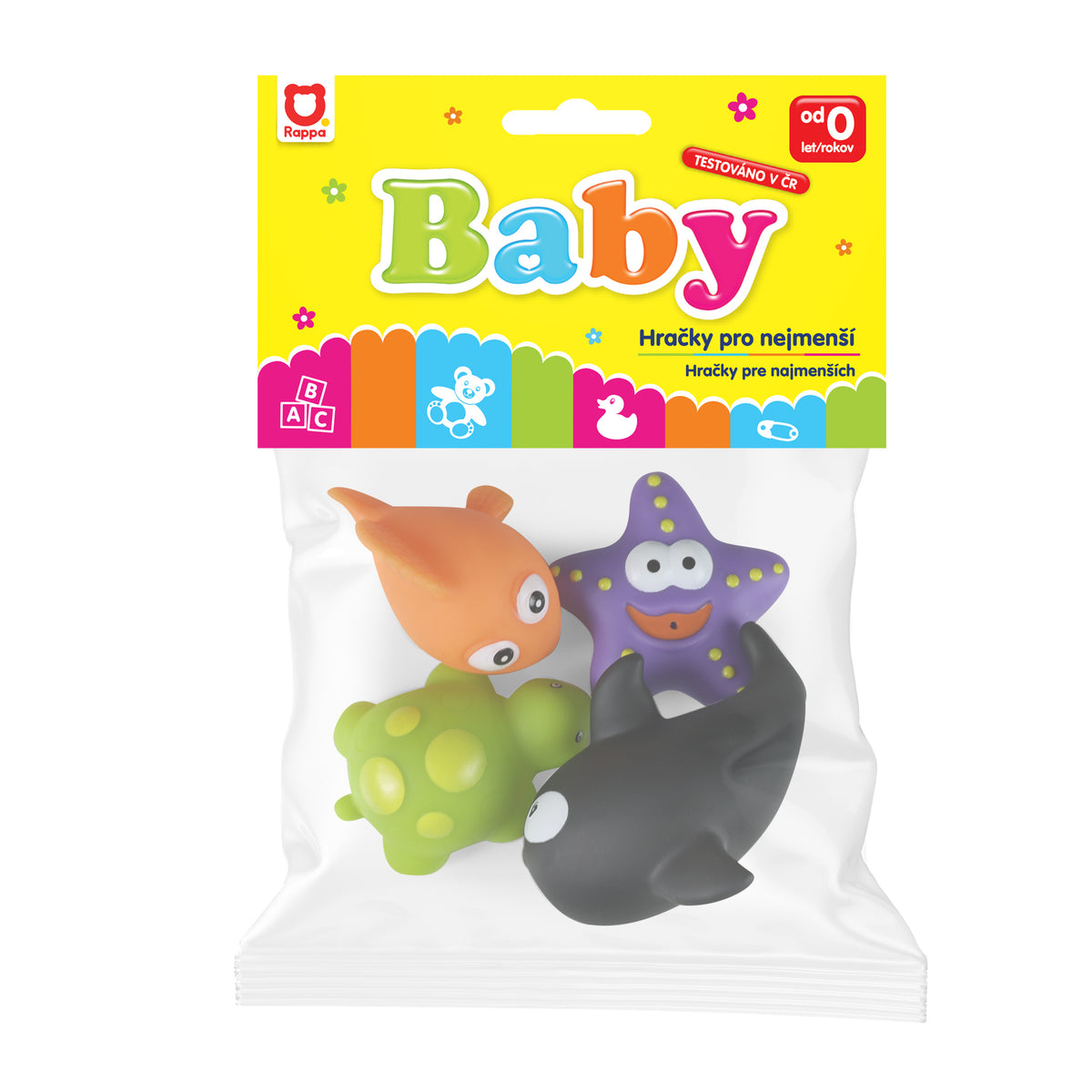 Rubber sea animal toys 4 pcs