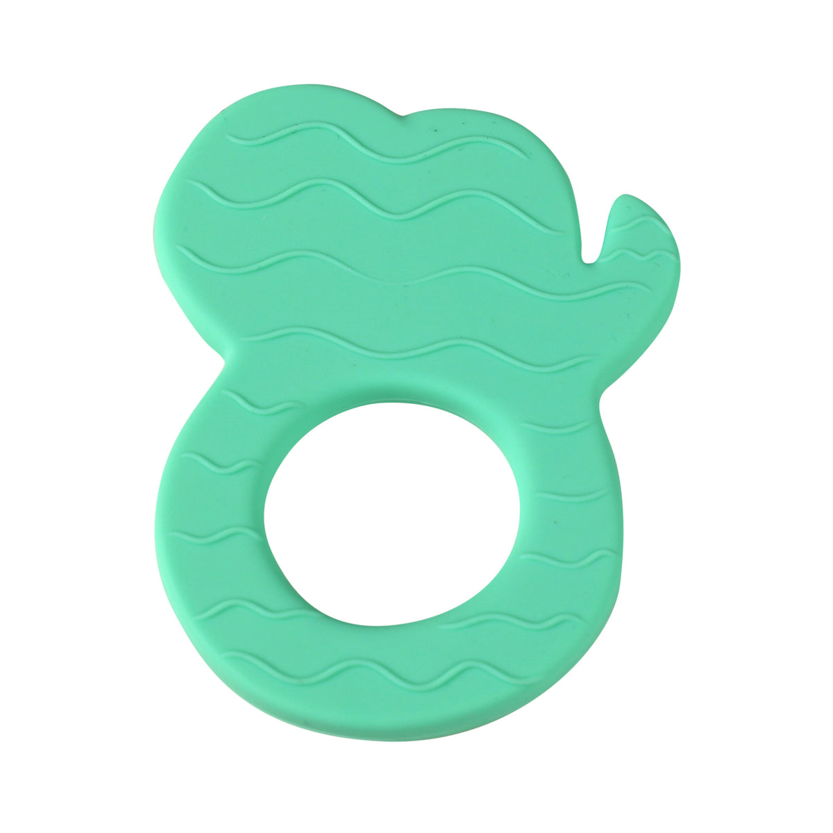 Silicone teether elephant, mint