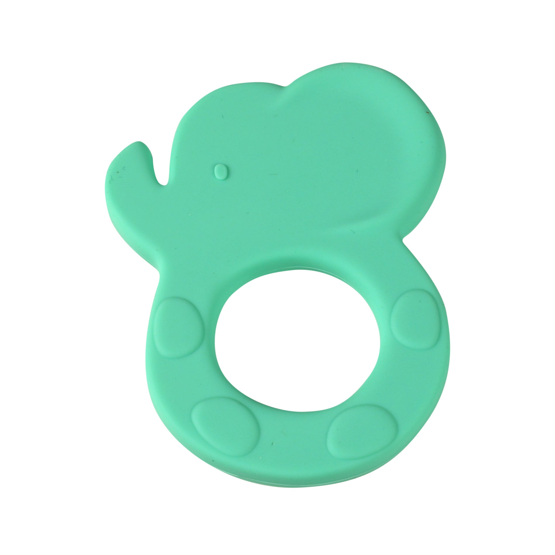 Silicone teether elephant, mint
