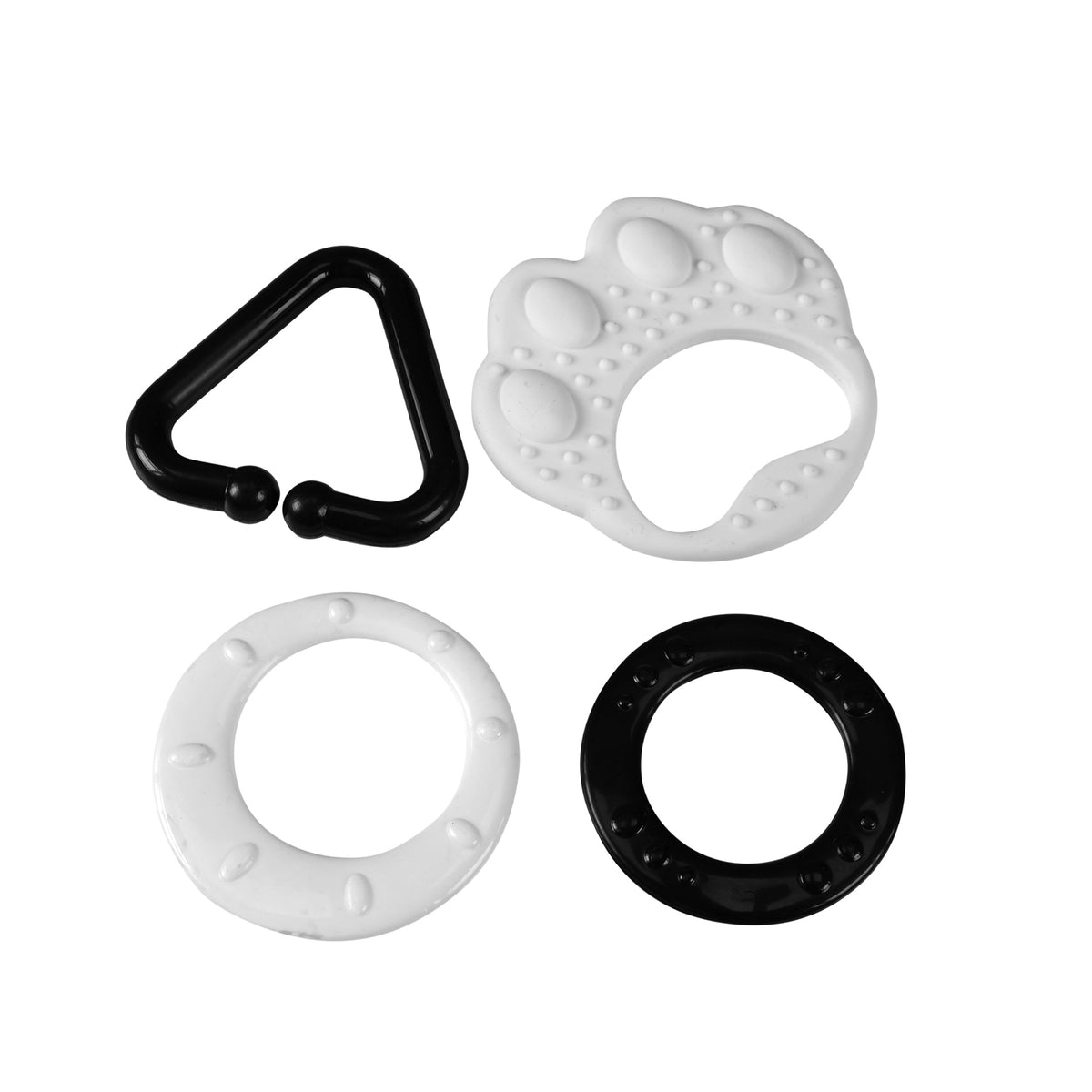 Black and white bear paw teether