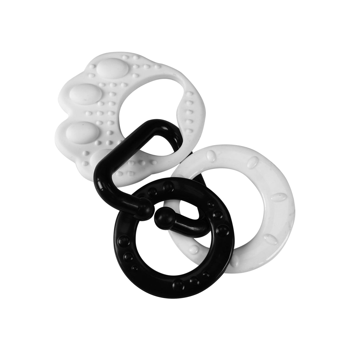 Black and white bear paw teether