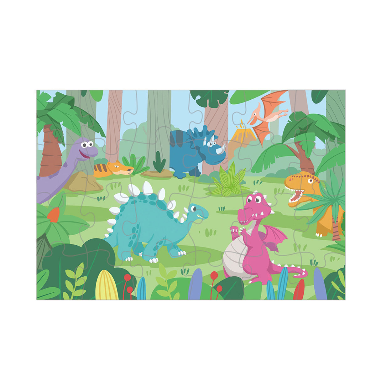 Dinosaur jigsaw puzzle 24 pieces 50 x 34 cm