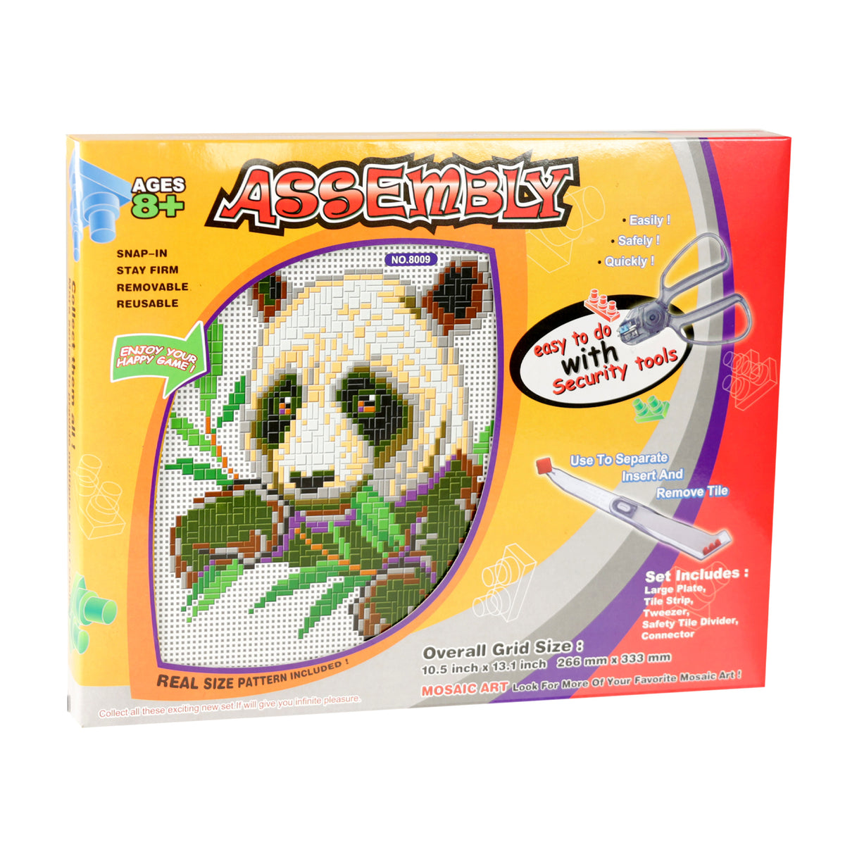 Mosaic craft set panda 33 x 27 cm