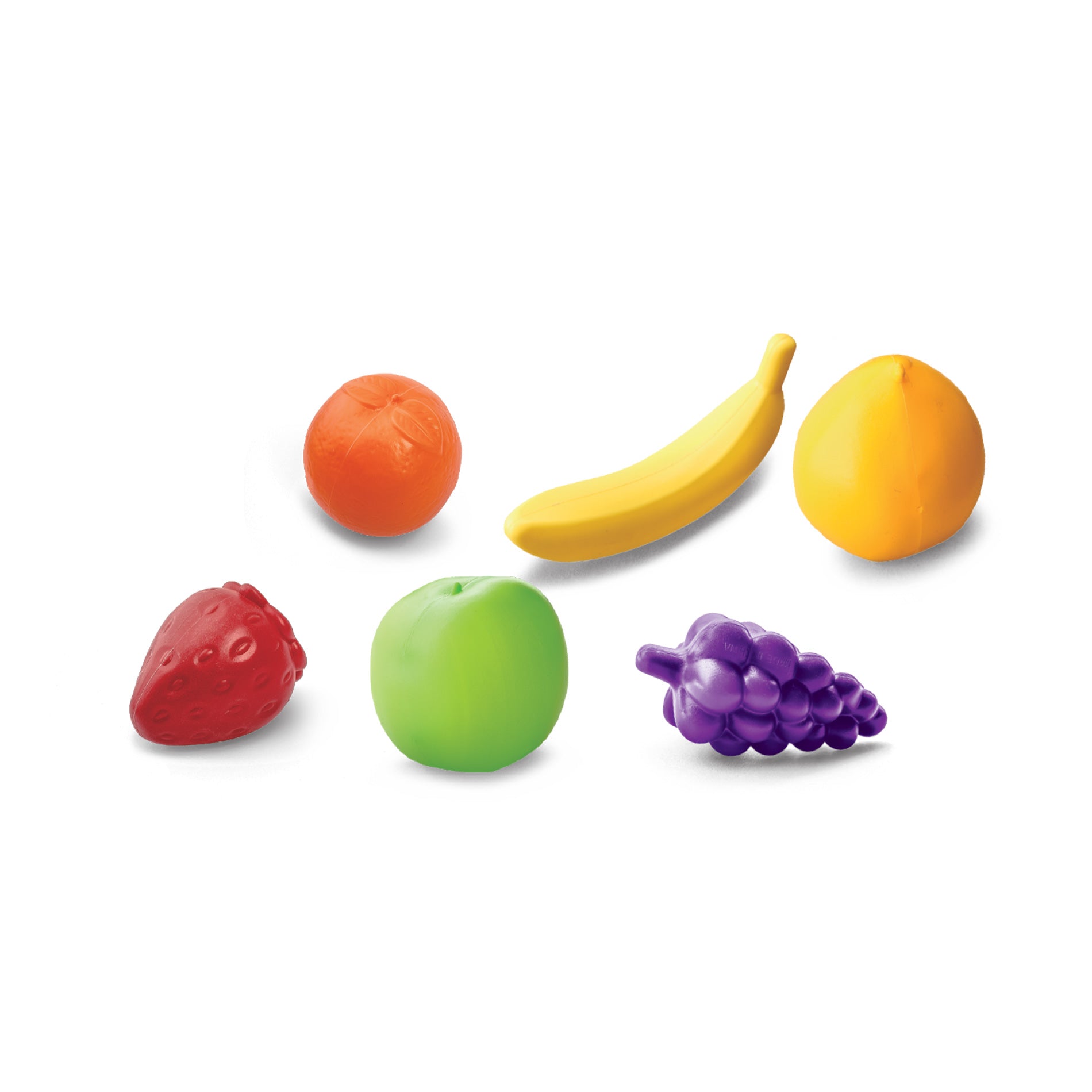 Toy shopping basket with play food, red