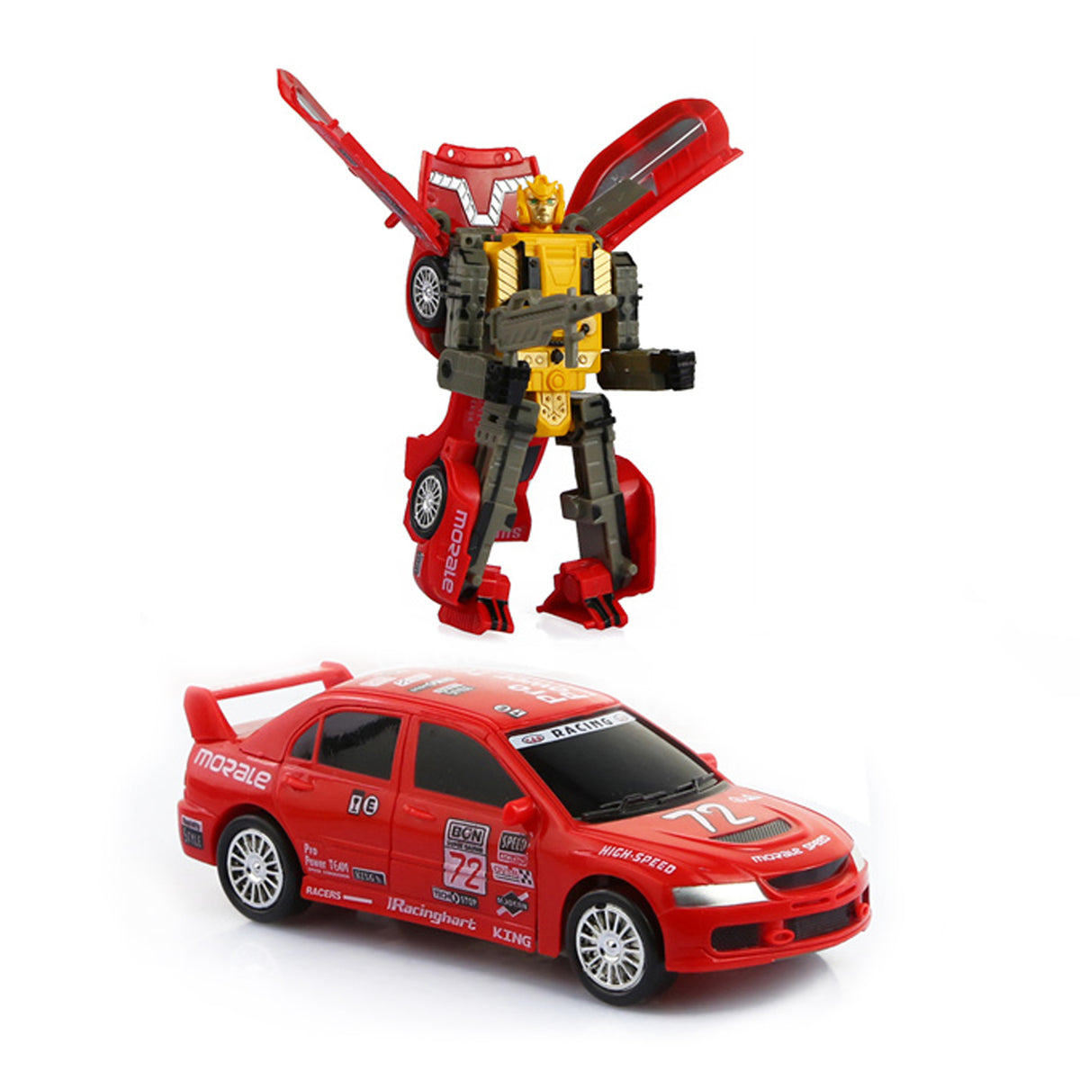 Transforming robot with lights and sounds 17 cm