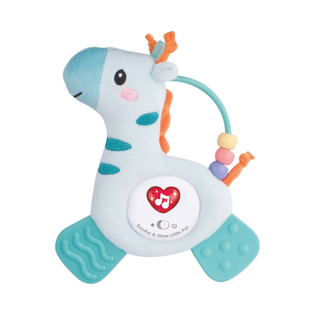Plush giraffe teether with lights and sounds