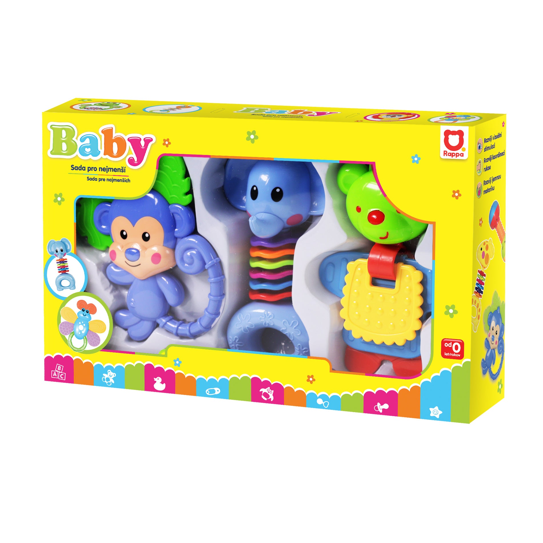 Set of animal rattles 3 pcs