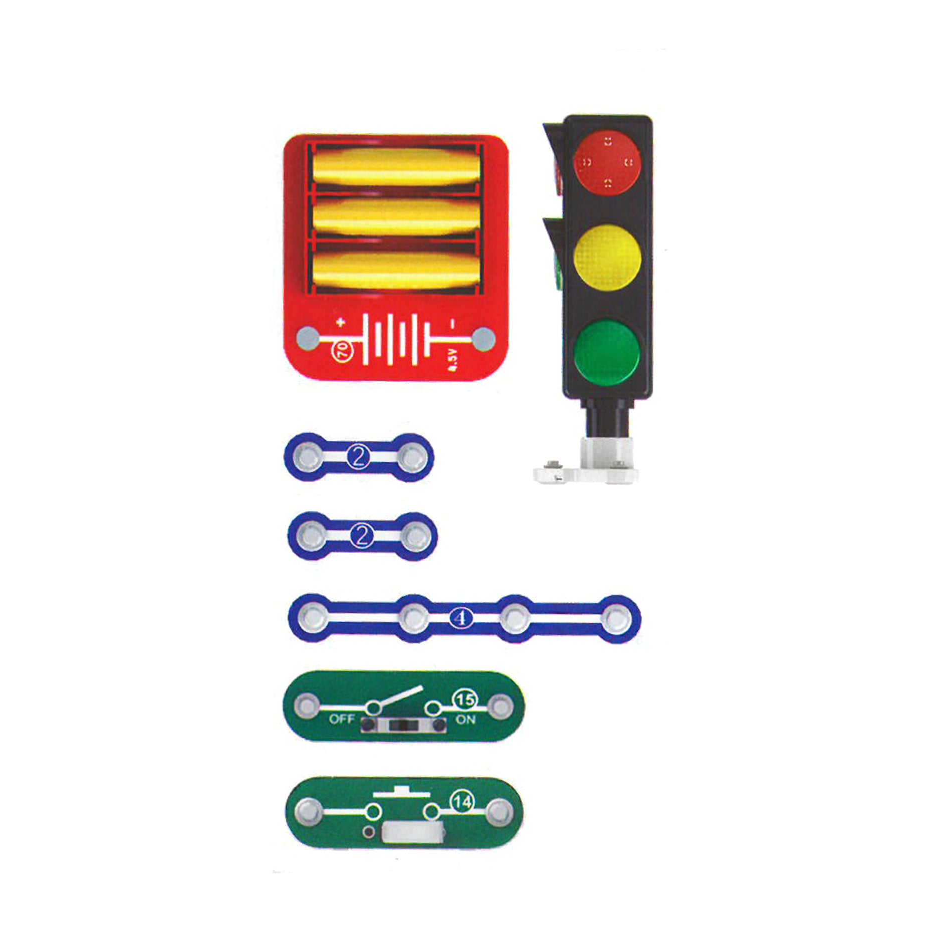 Educational traffic light experiment with lights